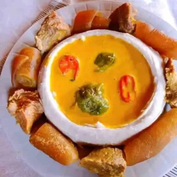 Achu and yellow sauce